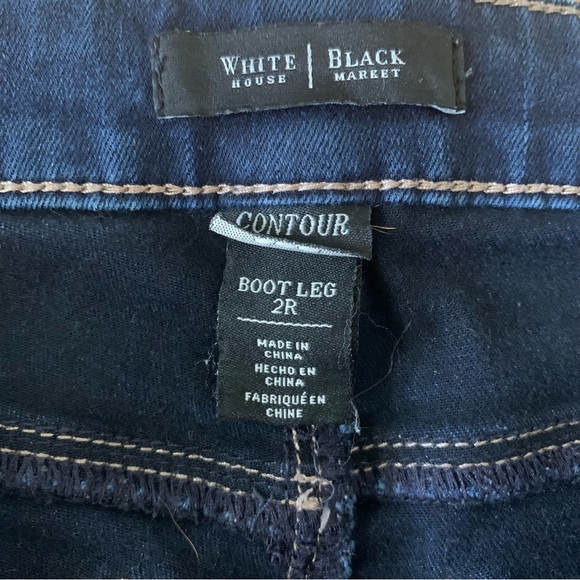 White House Black Market Contour Boot Leg Women Size 2R Blue Jeans Dark Wash - Picture 5 of 10